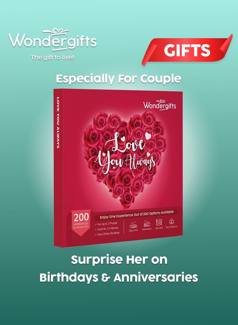 Wondergifts Happy Valentines Gift Box : Selection of Spa, Adventures, Gourmet and More Experiences - Image 1